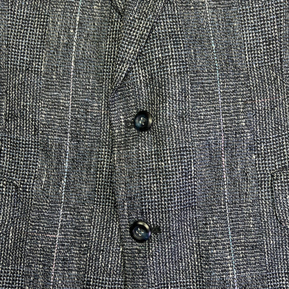 STAFFORD EXECUTIVE 100% Silk Blazer Salt & Pepper  Men's Sz 42R Blue/Black