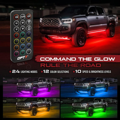 AURA Truck LED Aluminum Underglow Lighting Kit - Wireless Remote Control Full Color Spectrum