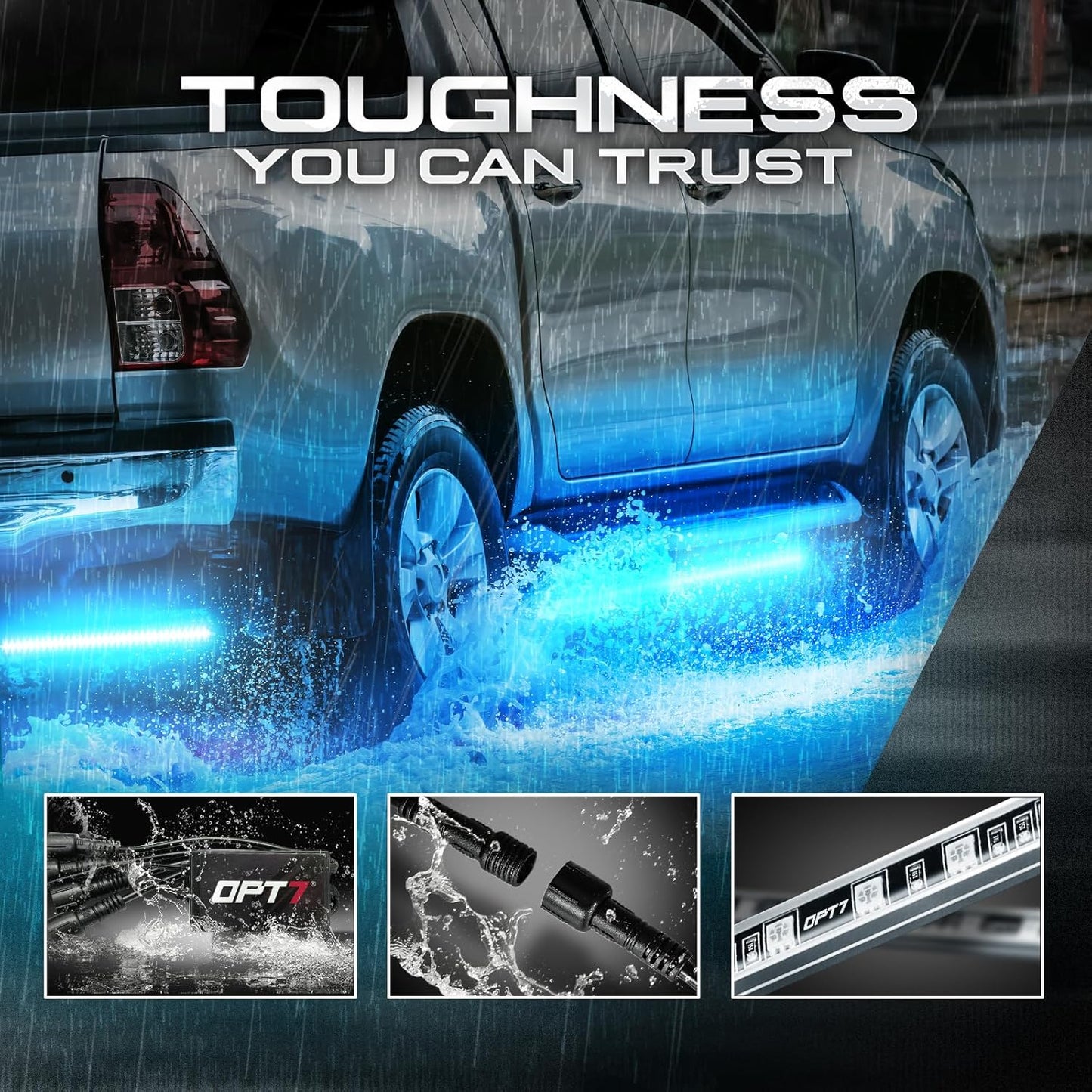 AURA LED Lighting Kit for Truck Bundle (Quantum LED Rocklight + Underglow LED Kit + Sidekick LED Kit ) - Remote Control