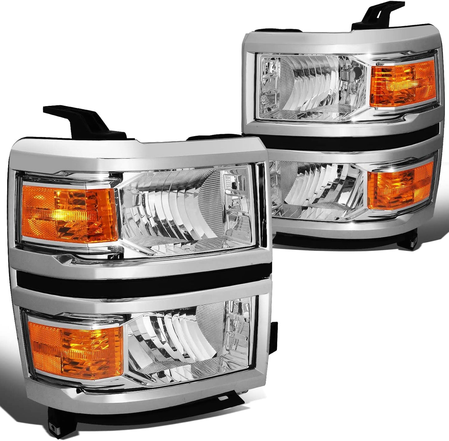 DNA Motoring HL-OH-034-CH-AM Headlight Assembly (Driver and Passenger Side)