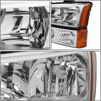 Dna Motoring Hlohcs034pcham Headlight Assembly Driver And Passenger Side