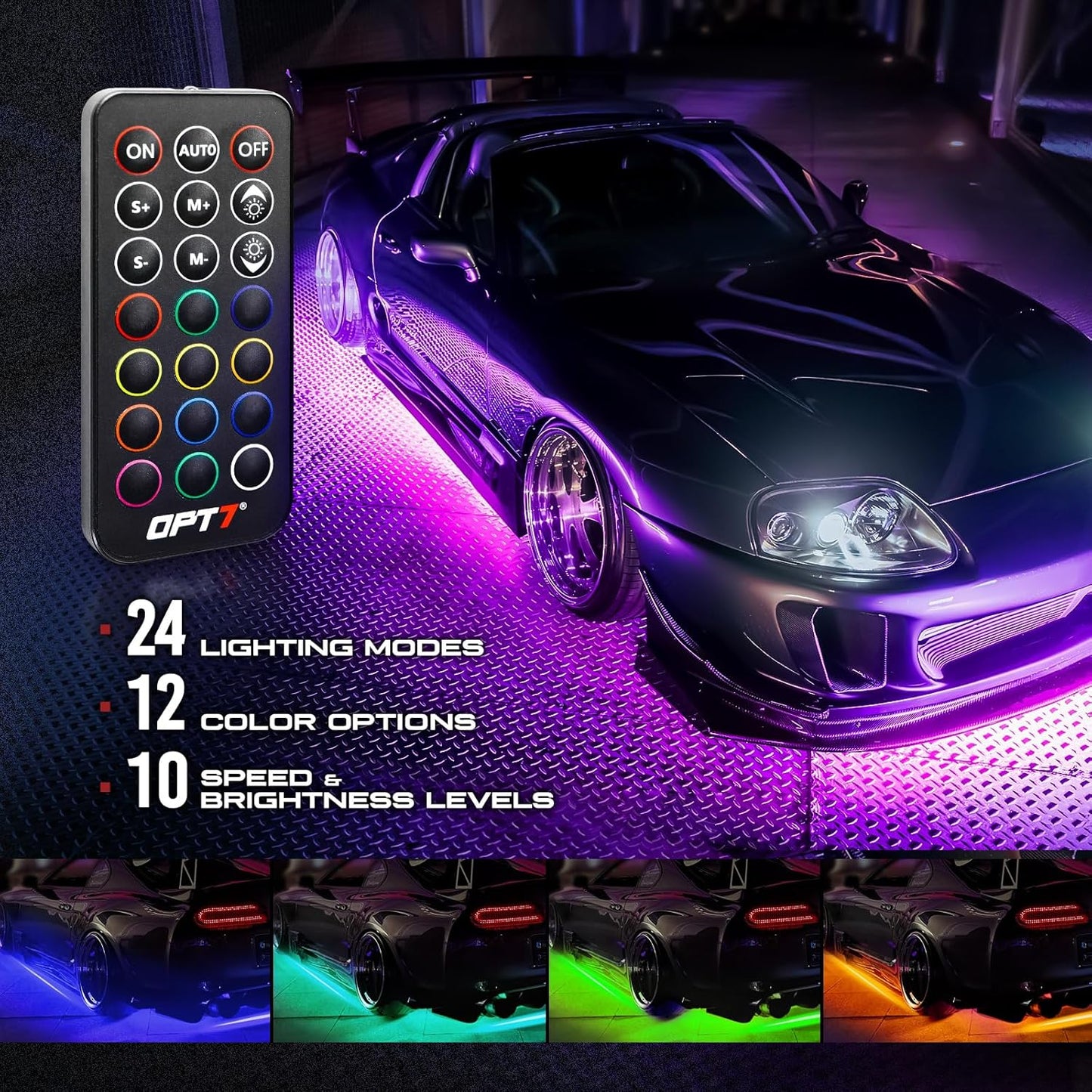AURA Exterior Pack Bundle ( Wheel Well LED Kit + Grille LED Kit + Underglow LED Kit ) - Remote Control