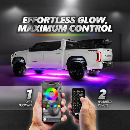 AURA PRO LED Aluminum Underglow Lighting Kit Bluetooth Enabled App for Car Trucks RV Trailers