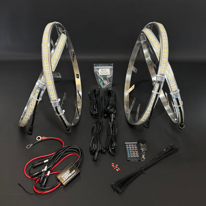 Double Row White Wheel Lights