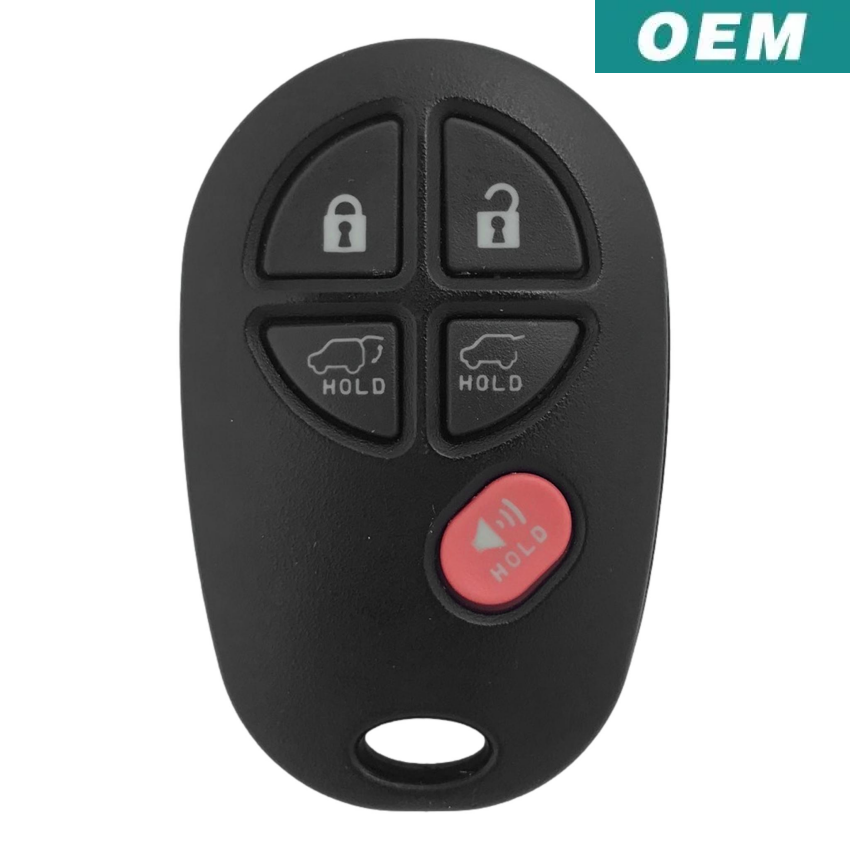 Toyota Highlander 2007-2012 OEM 5 Button Keyless Entry Remote GQ43VT20T