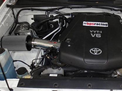 HPS Shortram Air Intake Kit 2005-2011 Toyota Tacoma 4.0L V6, Polish