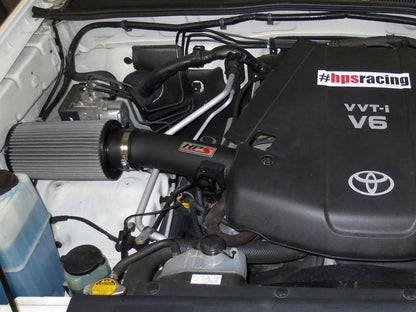 HPS Shortram Air Intake Kit 2005-2011 Toyota Tacoma 4.0L V6, Black