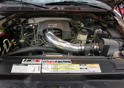 HPS Performance HPS Shortram Air Intake Kit 2001-2003 Ford Lobo 5.4L V8, Includes Heat Shield, 827-540