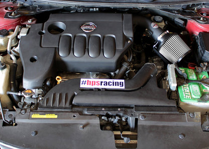 HPS Shortram Air Intake Kit 2013 Nissan Altima Coupe 2.5L 4Cyl, Includes Heat Shield, Black