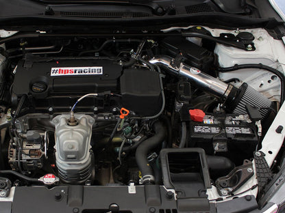 HPS Performance HPS Shortram Air Intake Kit 2013-2017 Honda Accord 2.4L, Includes Heat Shield, 827-555