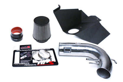 HPS Shortram Air Intake Kit 2015-2017 Ford Mustang GT V8 5.0L, Includes Heat Shield, Polish