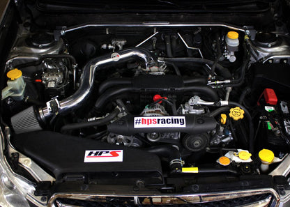 HPS Performance HPS Shortram Air Intake Kit 2010-2012 Subaru Outback 2.5L Non Turbo, Includes Heat Shield, 827-557