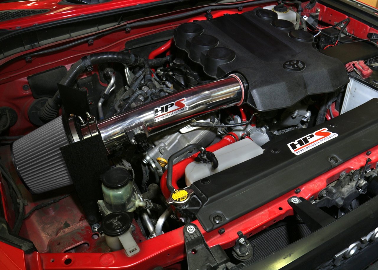 HPS Shortram Air Intake Kit 2010-2014 Toyota FJ Cruiser 4.0L V6, Includes Heat Shield, 827-583