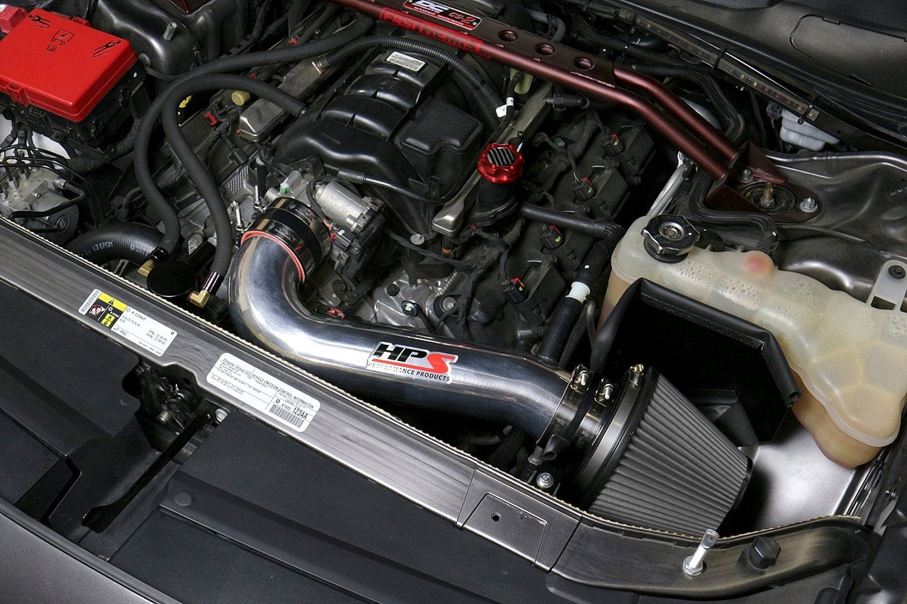 HPS Shortram Air Intake Kit 2011-2017 Chrysler 300C 5.7L V8 except Shaker Hood, Includes Heat Shield, Polish
