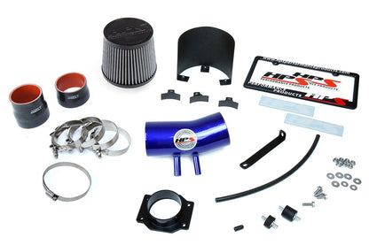 HPS Shortram Air Intake Kit 2000-2004 Nissan Xterra 3.3L V6 Non Supercharged, Includes Heat Shield, Blue