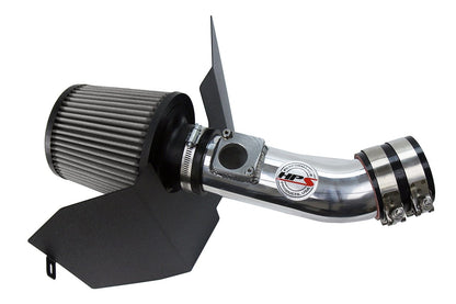HPS Shortram Air Intake Kit 2004-2007 Subaru WRX STi 2.5L Turbo, Includes Heat Shield, Polish