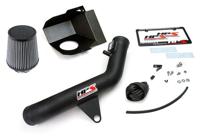 HPS Shortram Air Intake Kit 2014-2016 BMW M235i F22 3.0L Turbo N55, Includes Heat Shield, Black