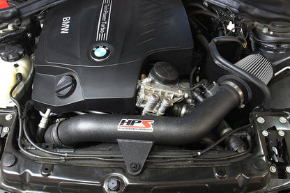 HPS Shortram Air Intake Kit 2014-2016 BMW M235i F22 3.0L Turbo N55, Includes Heat Shield, Black