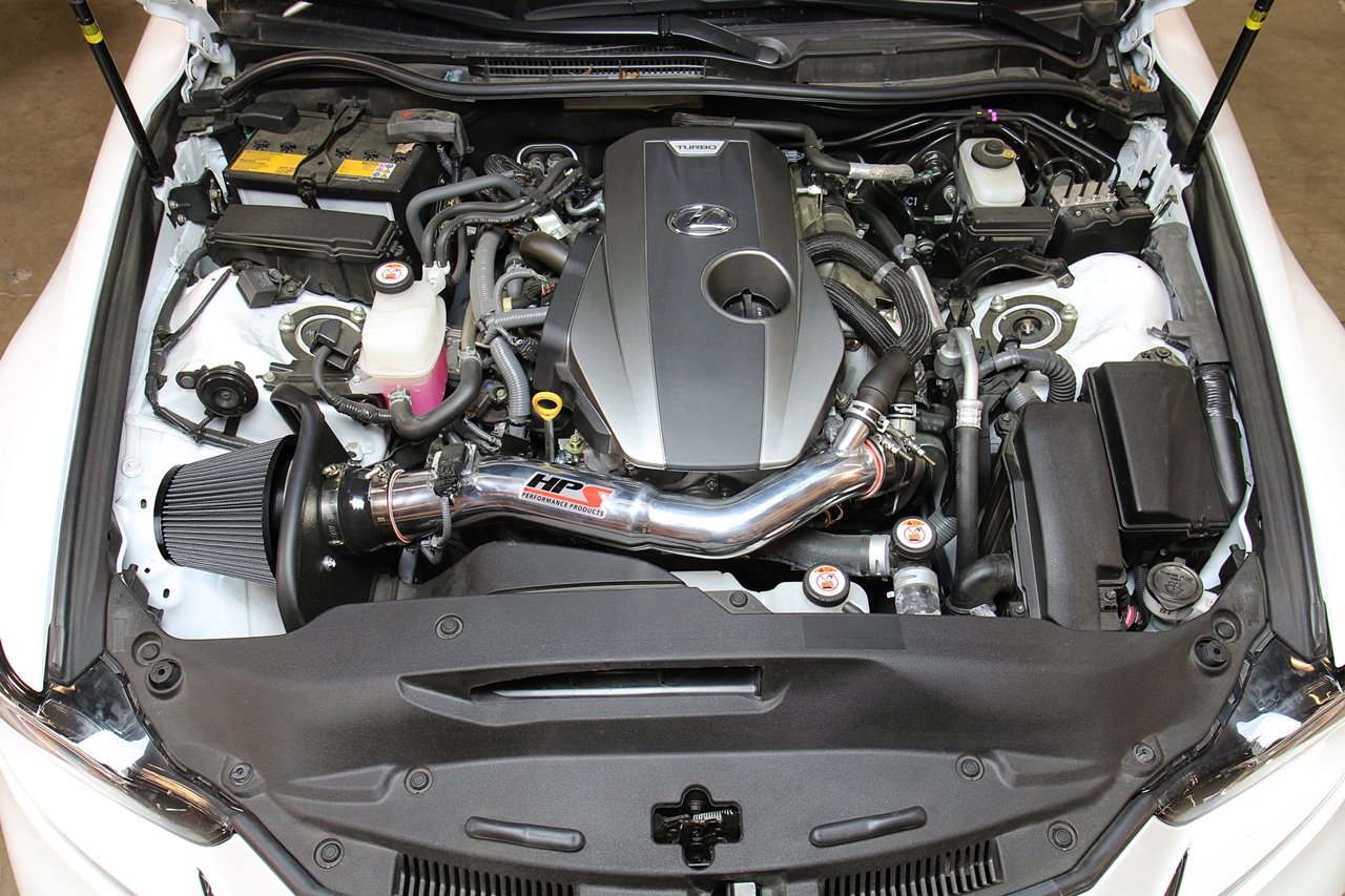 HPS Shortram Air Intake Kit 2016-2017 Lexus IS200t 2.0L Turbo, Includes Heat Shield, Black