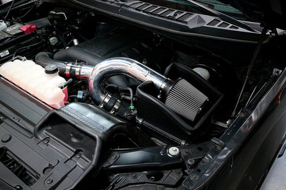 HPS Shortram Air Intake Kit 2015-2016 Ford F150 3.5L Ecoboost Turbo, Includes Heat Shield, Polish
