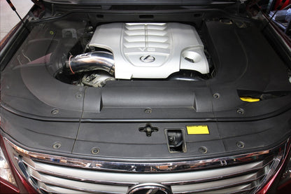 HPS Shortram Air Intake Kit 2008-2018 Lexus LX570 5.7L V8, Includes Heat Shield, Black