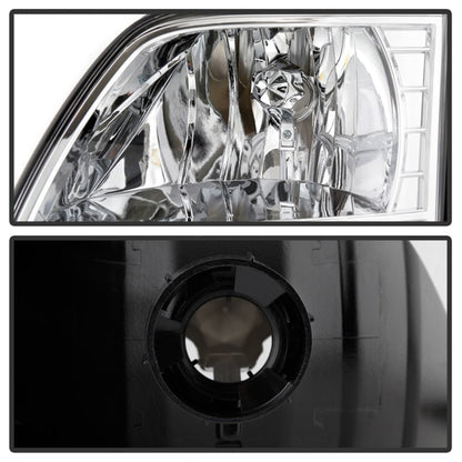 SPYDER Xtune Ford F150 97-03 Crystal Headlights w/ Clear LED Corners Chrome HD-ON-FF15097-LED-SET-C 5014191