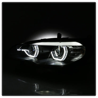 Spyder 07-10 BMW X5 E70 (HID Models Only) Projector Headlights - Black PRO-YD-BMWE7007-AFSHID-BK 5085481