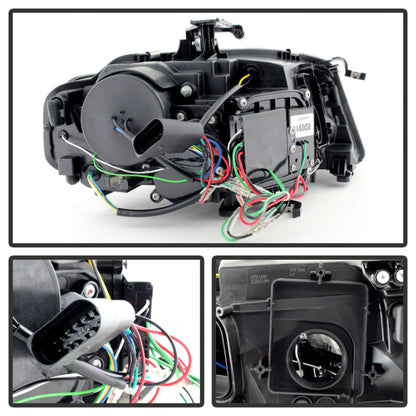 Spyder Audi A4 09-12 Projector Headlights Xenon/HID Model Only - DRL LED Blk PRO-YD-AA408-HID-DRL-BK 5080752