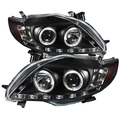 Spyder Toyota Corolla 09-10 Projector Headlights LED Halo DRL Blk High H1 Low H1 PRO-YD-TC09-DRL-BK 5032515