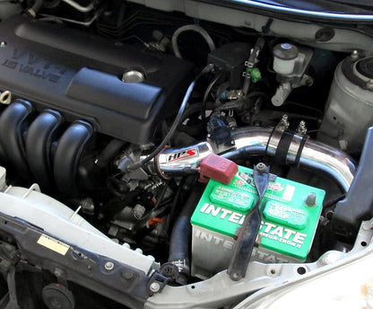 HPS Cold Air Intake Kit 2003-2004 Pontiac Vibe 1.8L, Converts to Shortram, Polish