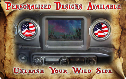 Steering wheel decal American flag 113