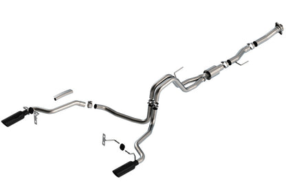 Borla F-150 2021 5.0L 2dr RC SB (122.8 WB) XL/XLT 3/2.25 SRE Cat-Back ATAK Black Chrome Tips 140869BC