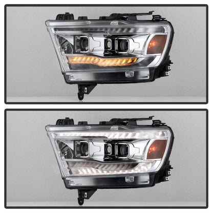 Spyder Dodge Ram 19-20 Halogen Model Projector Headlights Chrome PRO-YD-DR19HALSI-SEQ-C 5087409