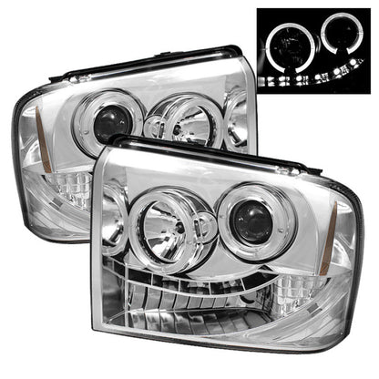 Spyder Ford F250/350/450 Super Duty 05-07 Projector Headlights LED Halo- LED Chrm PRO-YD-FS05-HL-C 5010551