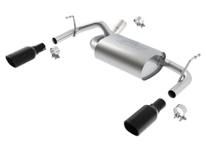 Borla 12-16 Jeep Wrangler 3.6AT/MT 4WD 2+4DR S/ SQ /RL/AC SR 2.5in, 2in Tip 3.5 sqx8 Black Chrome 11834BC