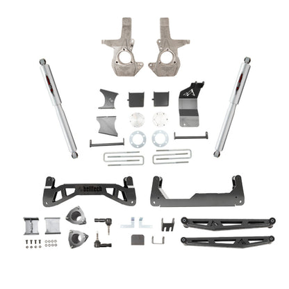 Belltech 07-16 Chevrolet Silverado / GMC Sierra 1500 4WD 7-9" Suspension Lift Kit w/ Shocks 150201BK