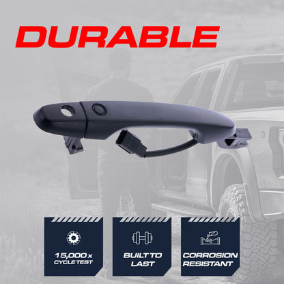 Exterior Door Handle Black Replacement for Honda Civic Hybrid (2012-2015), CR-V (2012-2016) OE Part # 72144-TR0-A11ZD, 72181-T1G-E11ZF | Front Left Driver Side