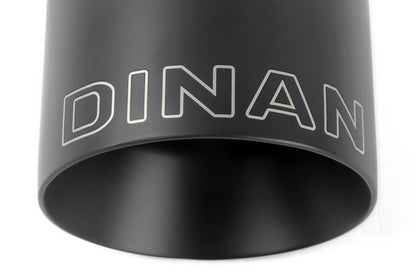 Dinan Double-Walled 4.5" Clamp-On Exhaust Tip (Black Ceramic) Black - 4.5" Outlet, 3" Inlet
