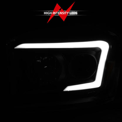 Anzo 06-09 Dodge RAM 1500/2500/3500 Headlights Black Housing/Clear Lens (w/ Light Bars) 111524