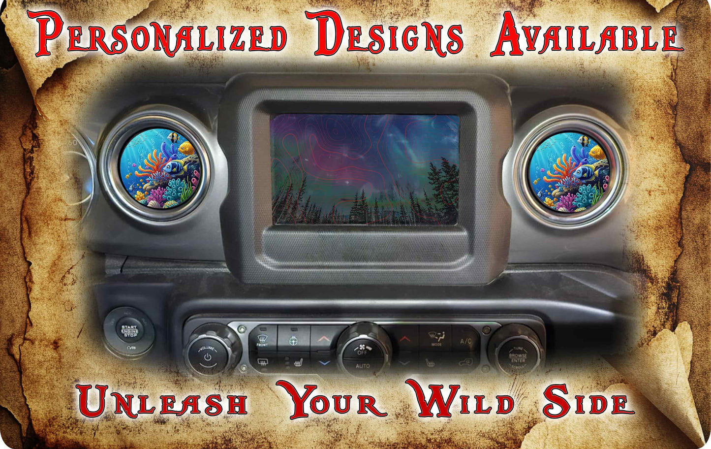 Steering wheel decal reef fish 134