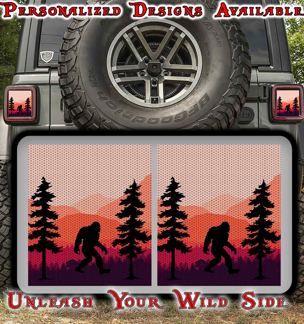 Sasquatch Taillight cover decal 85