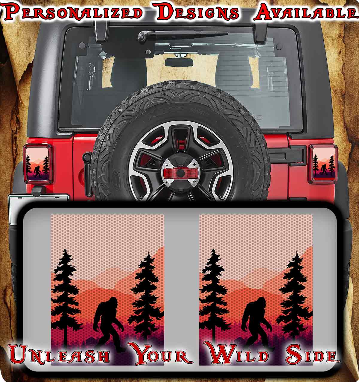 Sasquatch Taillight cover decal 85