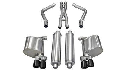 Corsa 11-13 Dodge Charger R/T 5.7L V8 Black Sport Cat-Back Exhaust 14525BLK