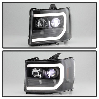 Spyder GMC Sierra 1500/2500/3500 07-13 Denali 08-13 LED Headlights Blk PRO-YD-GS07V2PL-BK 5087522