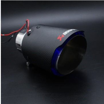 Universal LED Light-Up Exhaust Tip – Carbon Fiber Style 63mm Inlet