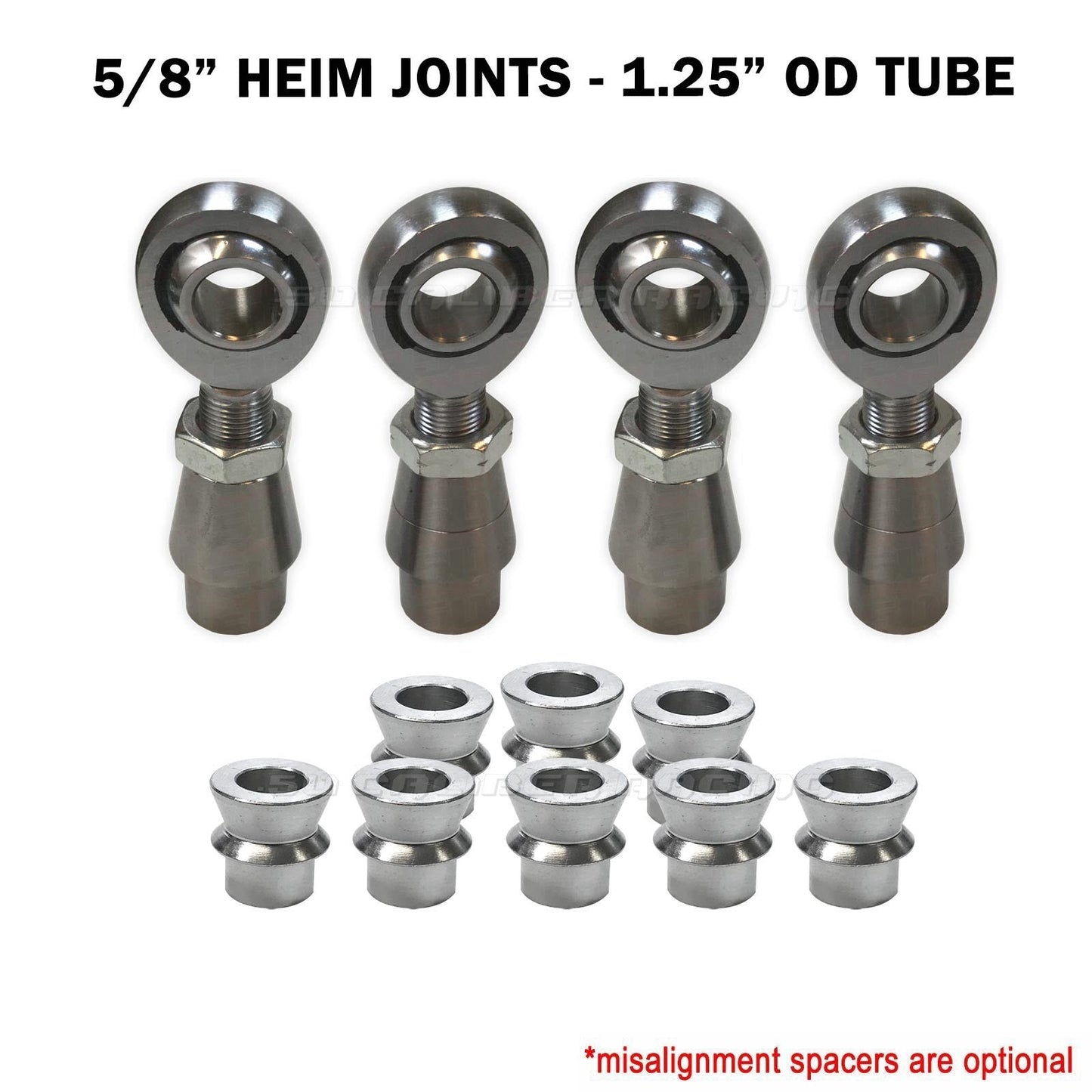 Sway Bar Link Fab Kit -  5/8 Chromoly Heim - 1.25 OD Tubing