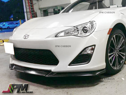 HT Style Carbon Fiber Front Add-on Lip Fits For 2012-2016 Toyota GT86 & Scion FR-S
