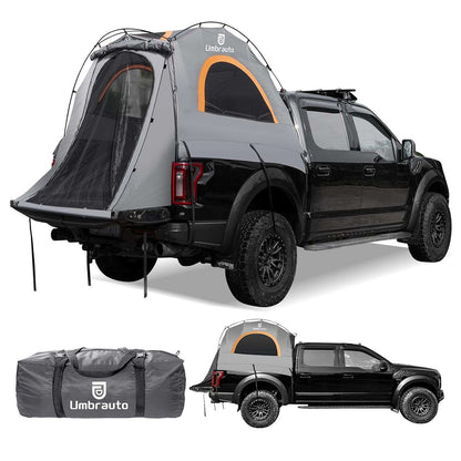 Umbrauto 6.4-6.7FT Truck Bed Tent for 2 Person | 10-Min Quick Setup Waterproof PU3000 Camping Tent for Pickup Trucks