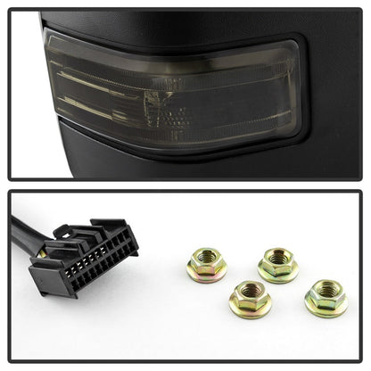 SPYDER xTune 08-15 Ford F-250 SD Heated Adj LED Signal Power Mirror - Smoke (MIR-FDSD08S-G4-PW-SM-SET) 9943096