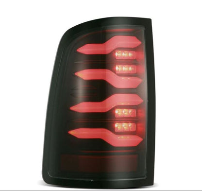 AlphaRex 09-18 Dodge Ram Luxx-Series LED Tail Lights Alpha-Black w/ Activation Light & Seq. Signal 640003 *Discontinued